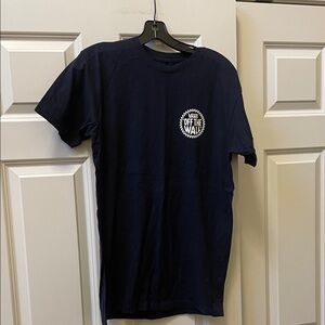 Vans Navy Short Sleeve T-Shirt with White 'Off The Wall' Chest Logo